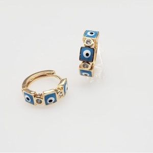 Evil Eye 🧿 earrings, Huggies, studs, hoops